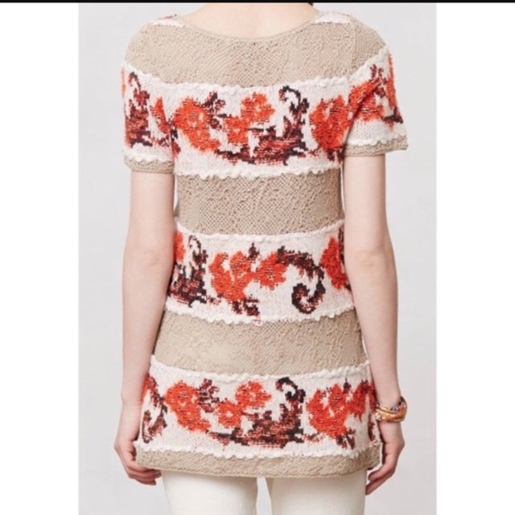 Anthropologie Banded Bouquets Tunic Sweater - Picture 4 of 16